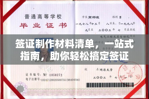 隆尧签证制作材料清单，一站式指南，助你轻松搞定签证